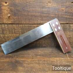 Vintage Marples & Sons Rosewood Brass 12” Set Square - Good Condition