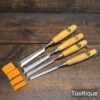 Vintage Set of 4 No: Marples Bevel Edge Chisels - Sharpened Honed
