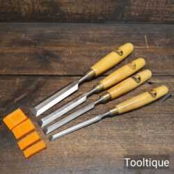 Vintage Set of 4 No: Marples Bevel Edge Chisels - Sharpened Honed