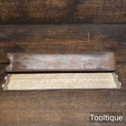 Antique Thomas Buss Hatton Garden London (1865-1911) Proof Rule In Leather Case