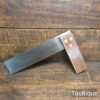 Vintage Stanley Mahogany & Brass 9” Carpenters Set Square - Good Condition