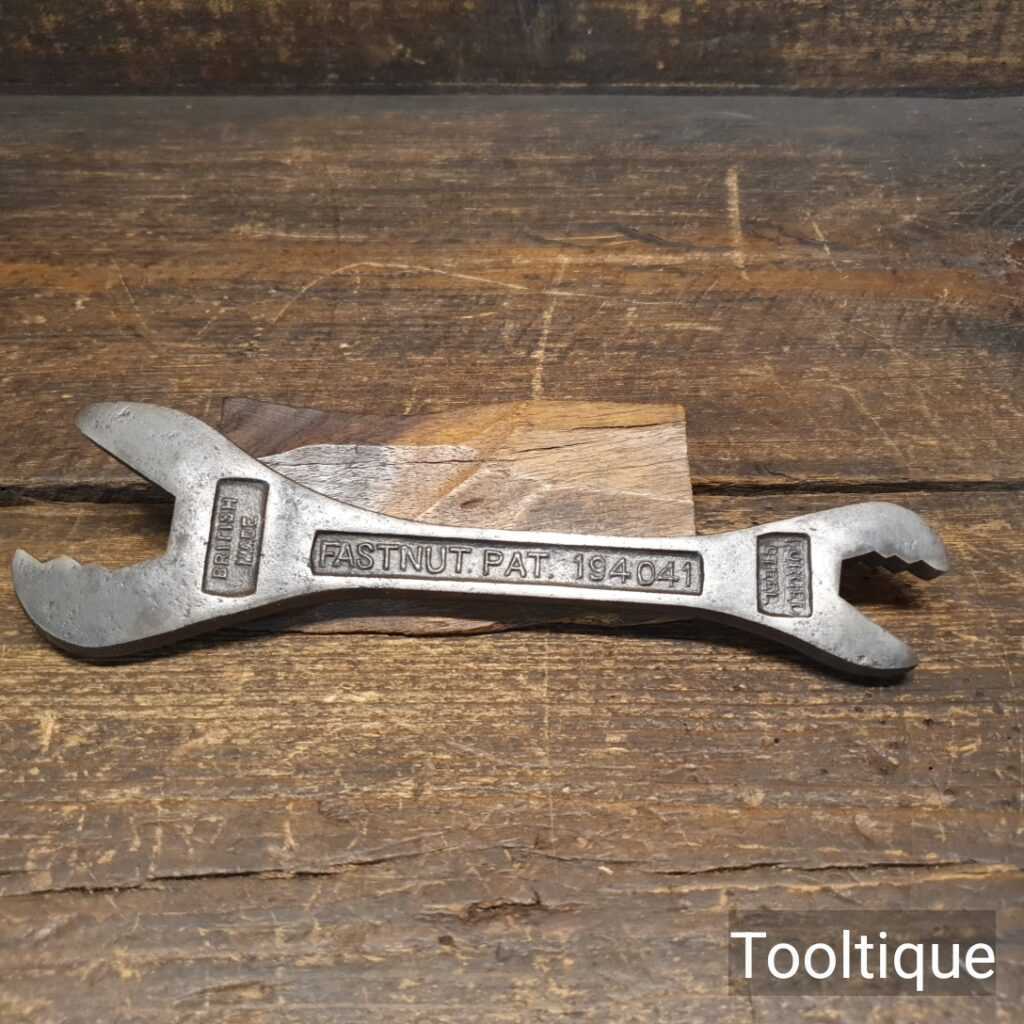 Vintage FastNut No: 2 PAT No: 194041 Forged Steel Spanner With 3 Step Size Change