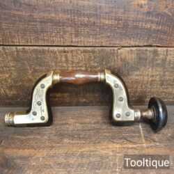 Rare Antique Marples Ultimatum Ebony Rosewood Brass Brace - Good Condition
