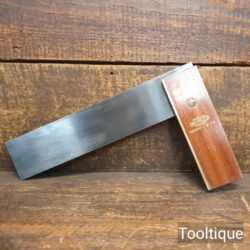 Vintage 9” Marples No: 2200 Mahogany Brass Carpenters Set Square - Good Condition