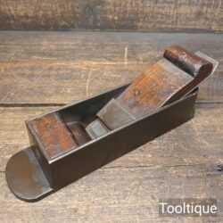 Antique 10” Cast Steel Rosewood Infill Mitre Plane with Tapered Iron
