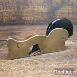 Antique 5 ½” Long x 13/16” Wide Steel Soled Brass Shoulder Plane - Ready To Use