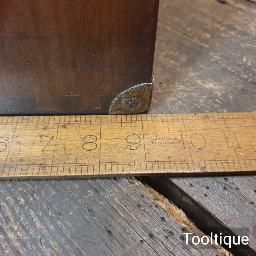 Vintage Neslein Engineers Machinist Wooden Tool Chest with Key Good