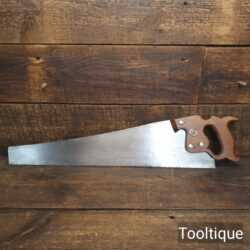 Vintage 22” Disston Philadelphia D8 Cross Cut Panel Saw 8 TPI - Fully Refurbished