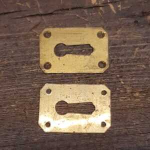 Original Antique Rectangular Escutcheon Keyhole Plate