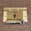 Antique Brass 2 ½” Box 4 Lever Lock With Key