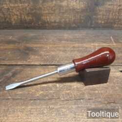 Vintage 9” Stanley Yankee No: 10A Ratchet Screwdriver With ¼” Flat End