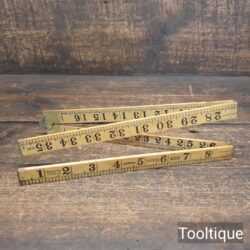 Crisp Vintage Rabone No: 1167 Boxwood & Brass Folding Rule
