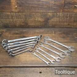 Vintage Gordon Tools AF Selection 12 No: Chrome Vanadium Spanners - Good Condition