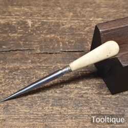 Antique Etui 3 ¾” Long Awl With Bone Type Handle - Good Condition