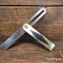 Scarce Antique Brass Bevel With Diamond Ebony Infill - Good Condition