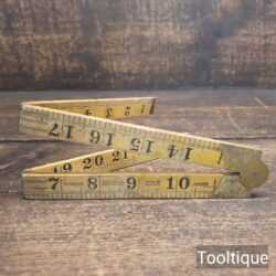 Vintage Rabone No: 1167 Boxwood Brass Folding Rule Imperial Calibrations