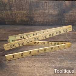 Vintage Rabone Chesterman No: 1167 Boxwood Brass Folding Rule Imperial