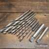 Vintage Selection 9 No: Morse Tapered Imperial Drill Bits with Expansive Sleeves