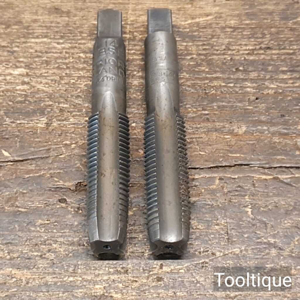 Vintage Pair of 5/8” BSF x 14 Sequenced Taps - Good Condition