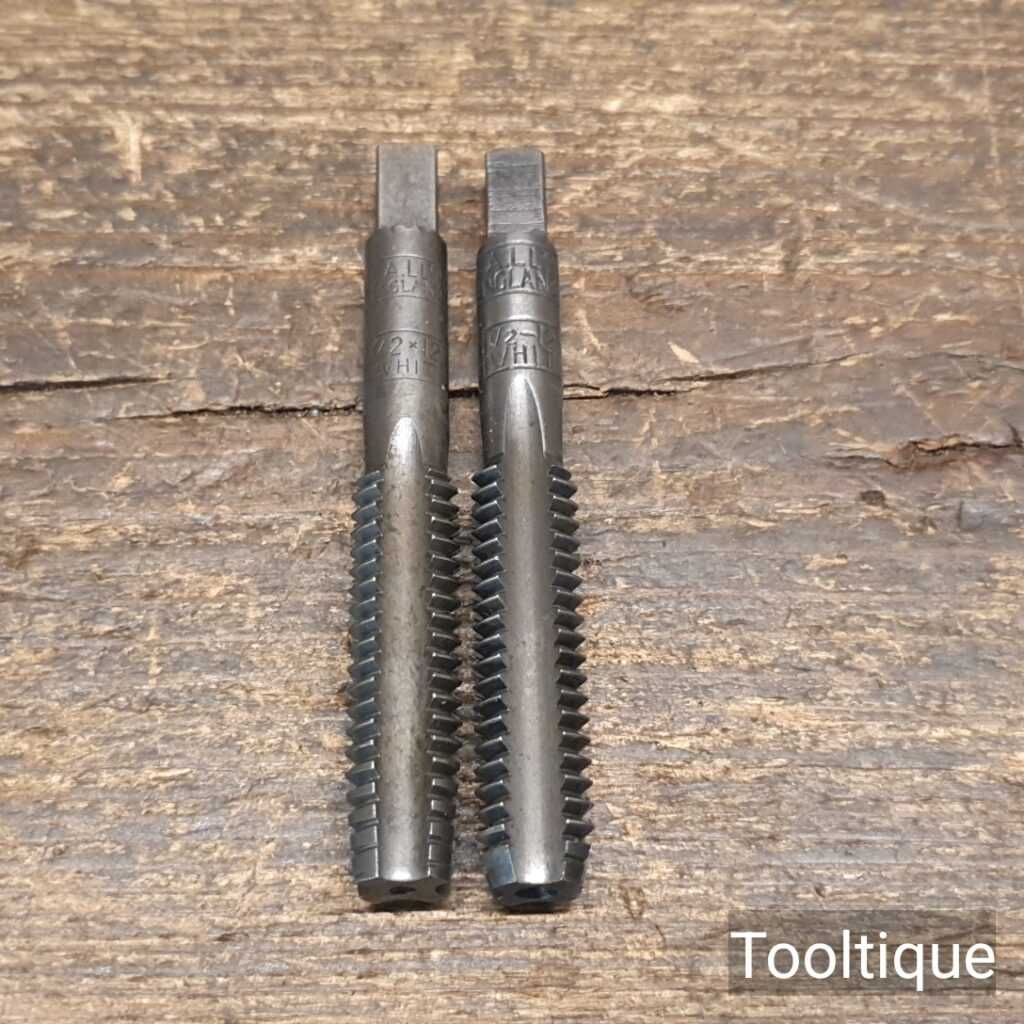Vintage Pair of LALL td ½” BSW x 12 Sequenced Taps - Good Condition