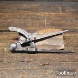 Vintage Leatherworking 6” Cast Steel Square Leg Dividers - Fully Refurbished