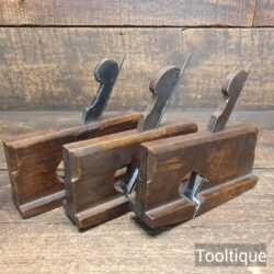 Antique Buck Set 3 No: Coachmakers Graduated Compassed Beechwood Planes