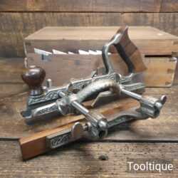 Vintage Stanley No: 46 Skew Iron Plough Plane with 9 Cutters - Refurbished For Use
