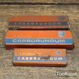 3 No: Vintage Carborundum Medium Grit Sharpening Stones - Good Condition 3 No: Vintage Carborundum Medium Grit Sharpening Stones - Good Condition