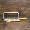 Vintage Abraframe Saw with 3 Unused Tension Files - Refurbished Ready To Use