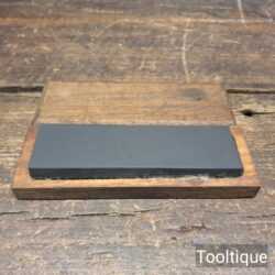 Vintage Boxed 5” x 1” Natural Blue Slate Water Razor Hone Stone
