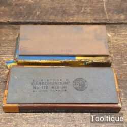 Vintage Boxed Carborundum And India Slip Stones - Good Condition