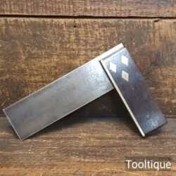Vintage Rosewood & Brass Carpenters 6” Set Square - Good Condition