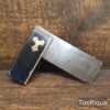Vintage Ebony & Brass Carpenters 4” Set Square - Good Condition