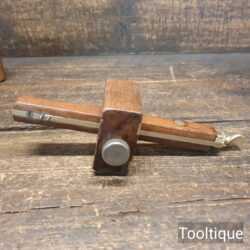 Vintage Marples Mahogany & Brass Quick Adjust Mortice Gauge - Good Condition