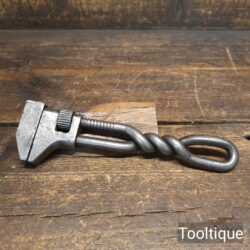 Vintage 8” Wrench with Twisted Steel Handle - Good Condition