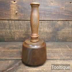 Bespoke Hand Wood-Turned Reclaimed Old Lignum Vitae Mallet - Cherry Handle