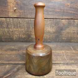 Bespoke Hand Wood-Turned Reclaimed Old Lignum Vitae Mallet - Cherry Handle