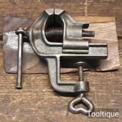 Small Vintage German Table Vice 1” Wide Jaws - Refurbished Ready To Use
