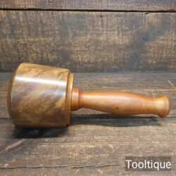 Bespoke Hand Wood-Turned Reclaimed Old Lignum Vitae Mallet - Cherry Handle