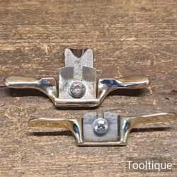 Vintage Patternmakers Small Brass Bodied Spokeshaves Round & Flat Soles - Refurbished