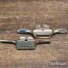 Vintage Patternmakers Small Brass Bodied Spokeshaves Round & Flat Soles - Refurbished