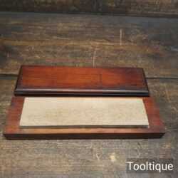 Unusual Vintage Very Fine Natural Honing Stone Boxed - Flattened Ready For Use