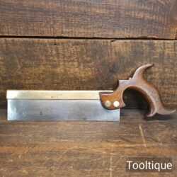 Scarce Antique Joseph Peace & Co c1905 Brass Back Dovetail Saw - Fully Refurbished