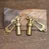 Vintage Pair Of 2 No: Brass Keyhole Swing Lock Covers