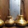 Mixed Selection Of 11 No: Brass Door Knobs With Screw Threads