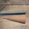 2 Vintage Slipstones Tapered Curved India Stone Square Carborundum