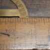 Vintage Brass 180-Degree Protractor Measuring Instrument - Good Condition