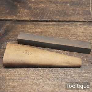 2 No: Vintage India Slipstones Including Tapered Curved India Stone