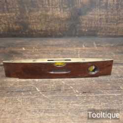 Vintage Marples & Sons Mahogany & Brass Boat Level - Good Condition