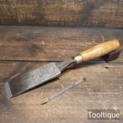 Scarce Antique Thomas Ibbotson 2” Wide Cast Steel Firmer Chisel - Fully Refurbished